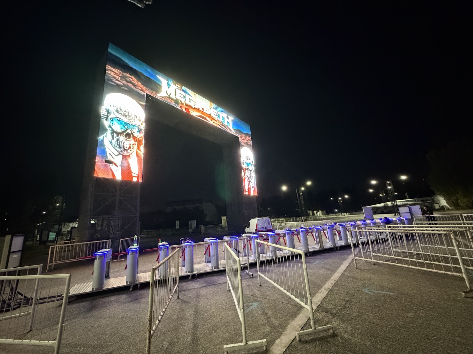 Molinetes de acceso instalados en un evento